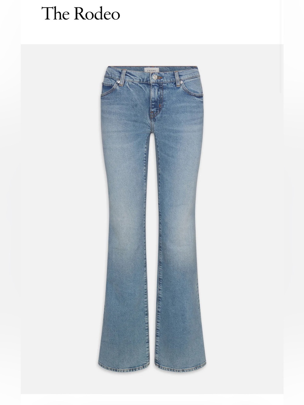 Frame Denim The Rodeo Flare Jeans in Light Blue